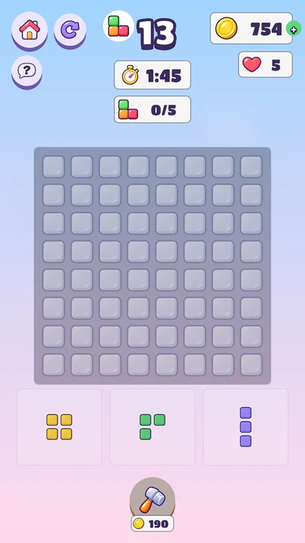 Spielbildschirm: Blockpuzzle