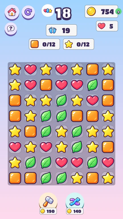Game screen: Match 3