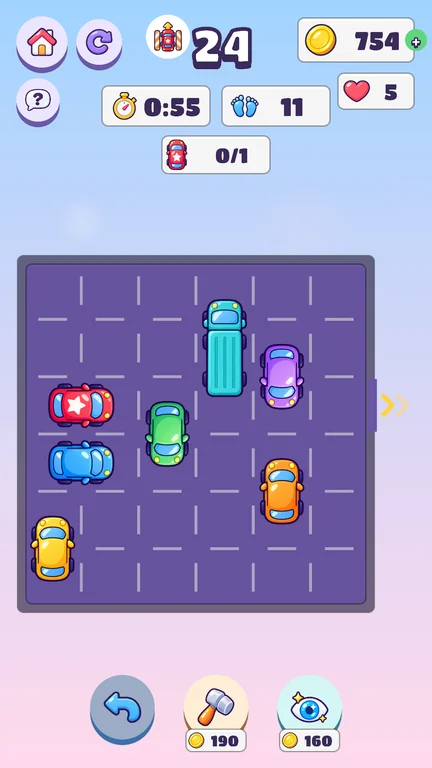 Pantalla del juego: Desbloquear