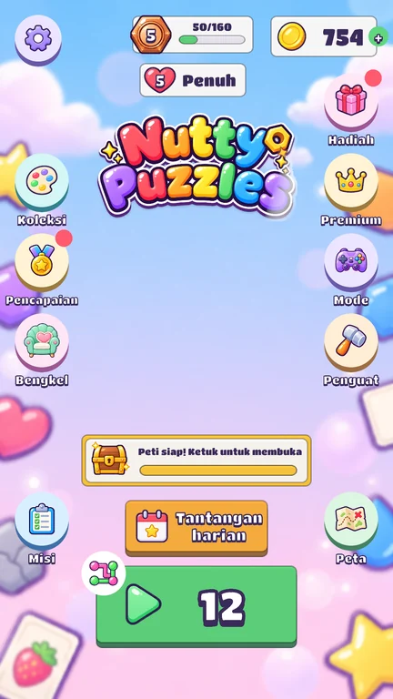 Layar game: Layar utama