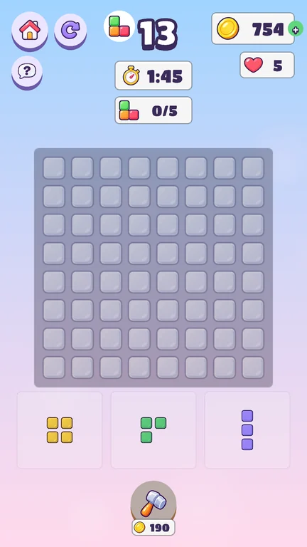 Schermata del gioco: Puzzle a blocchi