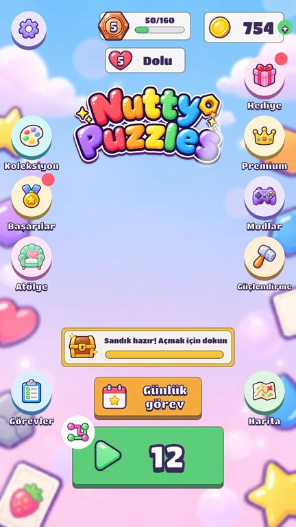 Oyun ekranı: Ana ekran